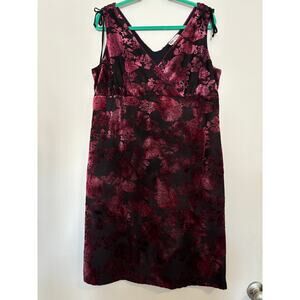 Vintage Y2K Babydoll Dress Burned Velvet Floral Size XL 16 / 18 Whimsigoth Fairy